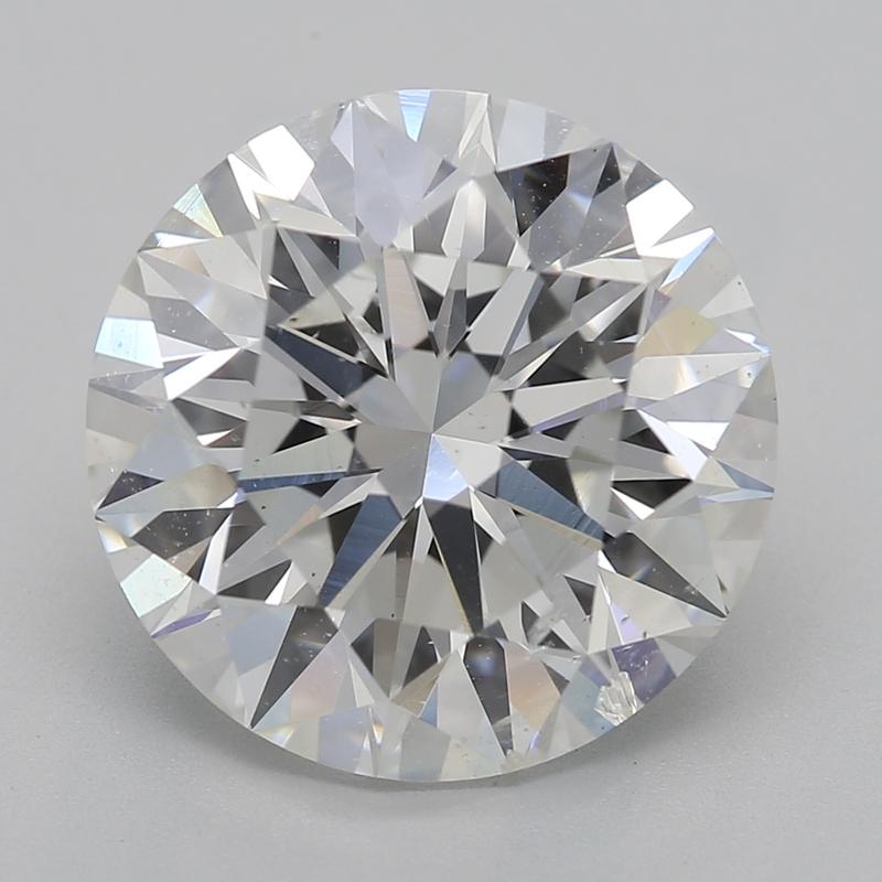 An exquisite diamond ring that effortlessly combines elegance and modern design, featuring a stunning round diamond center stone weighing 4.00. This remarkable diamond is graded at G and SI2 , ensuring a captivating sparkle that is sure to