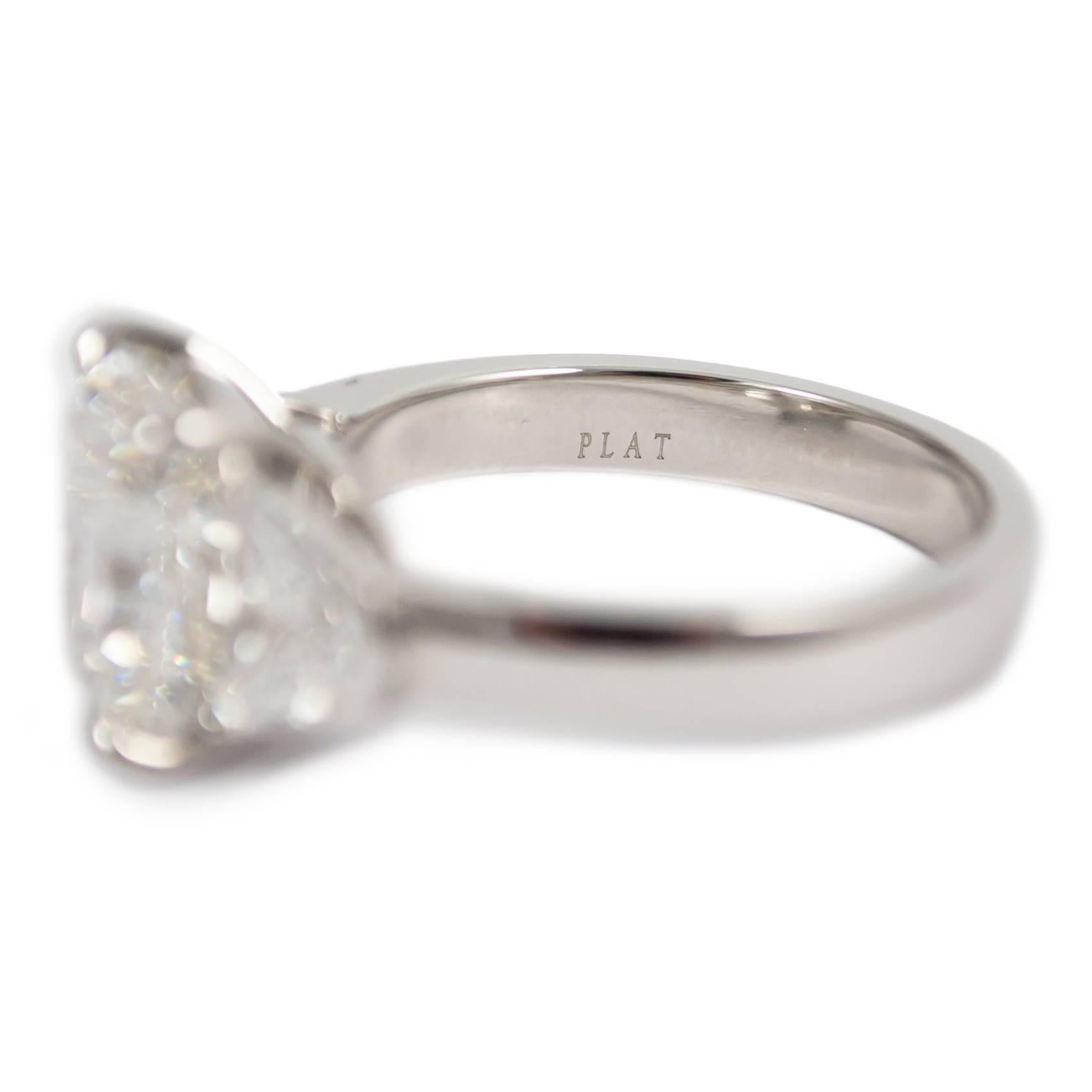 J. Birnbach GIA Certified 4.01 Carat G SI2 Cushion Cut Diamond Ring 1