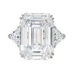 GIA Certified 4.01 Carat D Internally Flawless Emerald Cut Diamond Ring type IIA