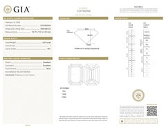 GIA Certified 4.01 Carat I Color VS1 Emerald Cut Diamond Ring
