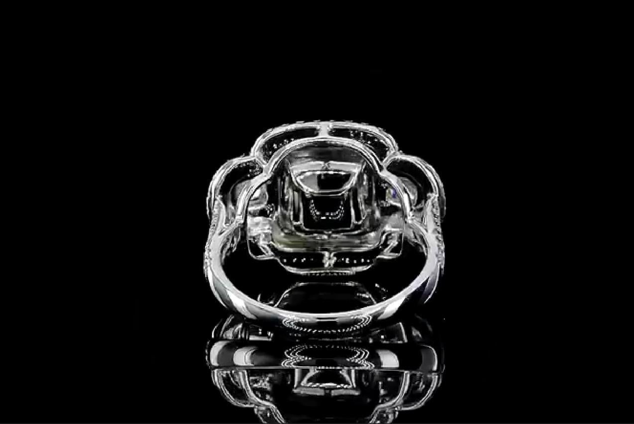 Women's or Men's GIA Certified 4.01 Carat Light Green Yellow I2 Clarity Diamond Ring