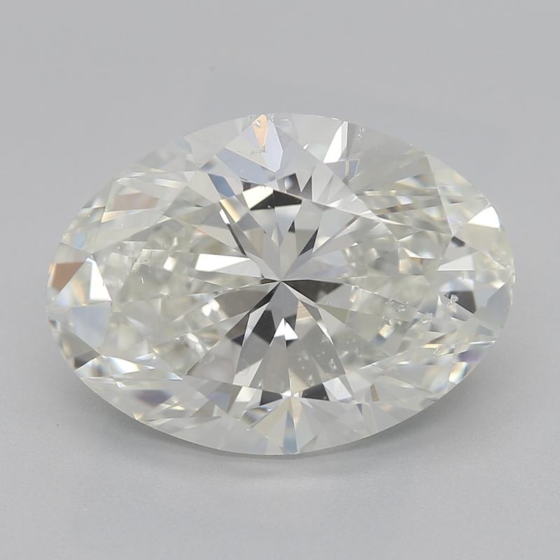 Discover a stunning diamond ring that showcases an enchanting design featuring a central dazzling oval diamond weighing 4.01. Graded at I with SI2 , this exquisite diamond radiates brilliant sparkle and clarity. Surrounding this captivating