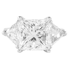 GIA-zertifizierter Diamantring aus Platin mit 4,01 Karat im Prinzessinnenschliff