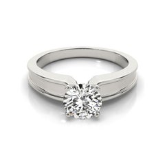 GIA zertifiziert 4,01 Karat Runde Solitär abgeschrägte Band Platin Diamantring