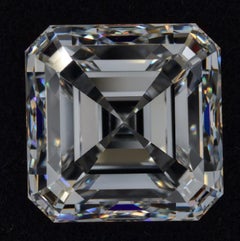 GIA Certified 4.01 Carat Sq Emerald Cut F Color VVS2 Clarity Diamond Ring