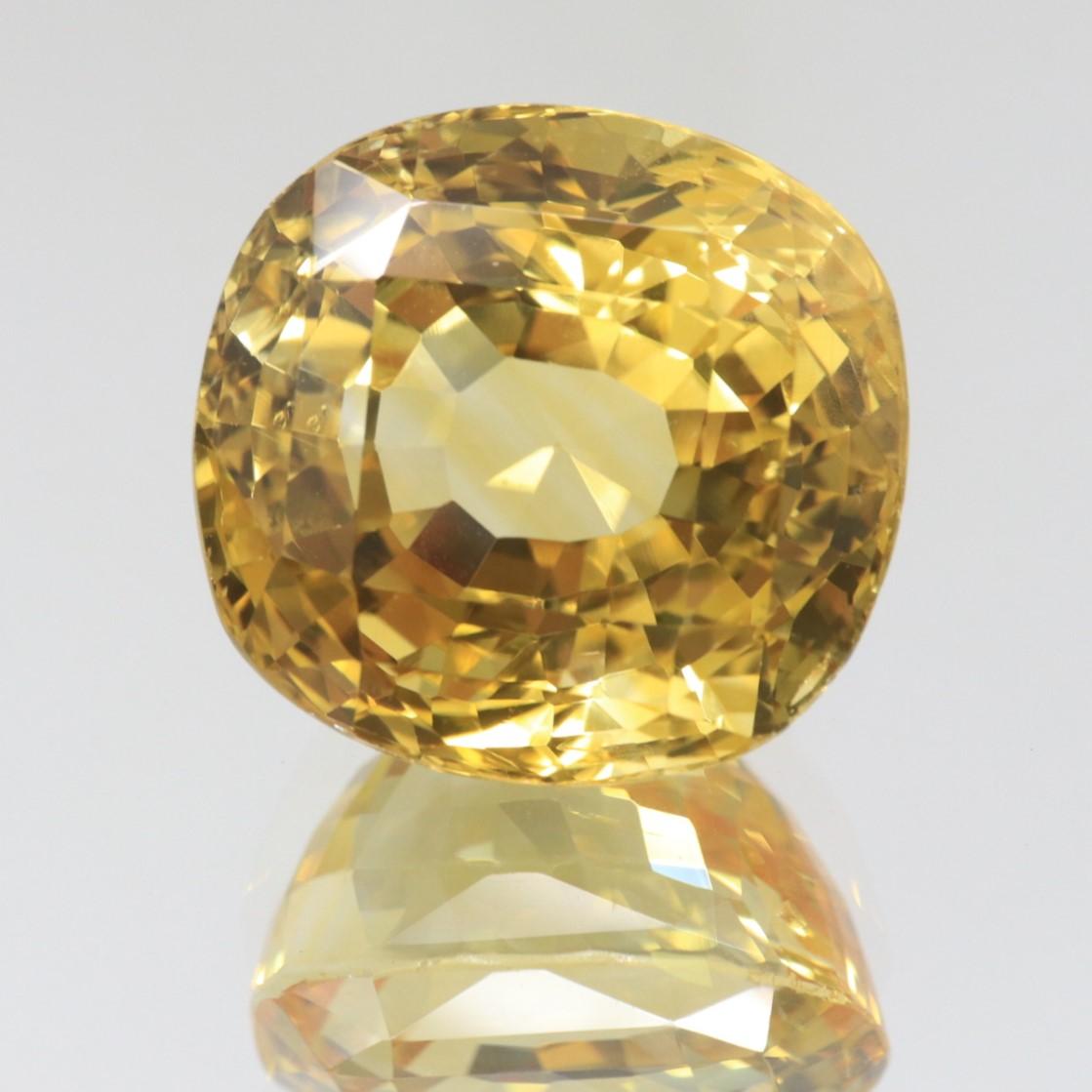 Cushion Cut GIA Certified 40.11 Carat Loose Untreated Natural Cushion Yellow Sapphire  For Sale