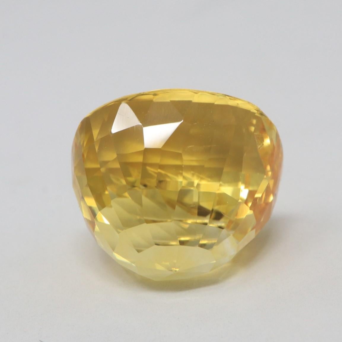 GIA Certified 40.11 Carat Loose Untreated Natural Cushion Yellow Sapphire  For Sale 2