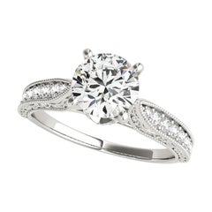 Anello con diamante a traliccio inciso Tulipano rotondo certificato GIA 4,01ct