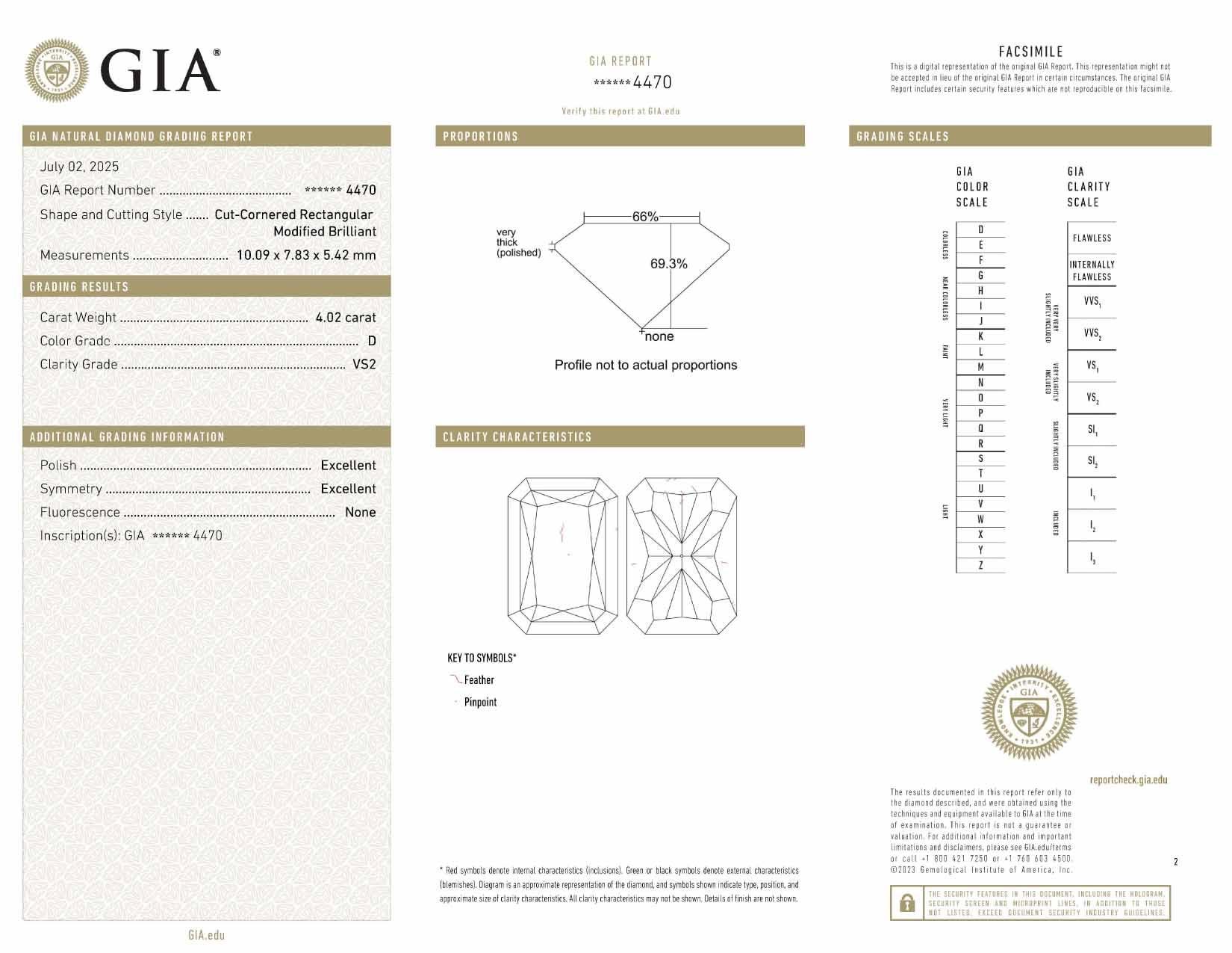 GIA Certified 4.02 Carat Radiant Cut Diamond D Color Ring in 18K Yellow Gold In New Condition For Sale In Chicago, IL