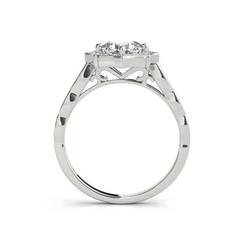 Taglio cuscino GIA Certified 4.03 Carat Cushion Halo Basket Cathedral Platinum Diamond Ring in vendita