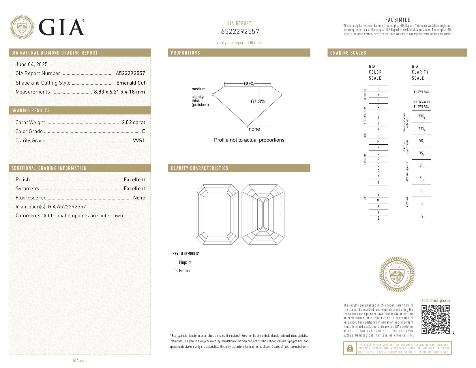 GIA-zertifizierte 4 Karat Diamant-Ohrstecker aus Platin mit Smaragdschliff D - E Farbe für Damen oder Herren im Angebot