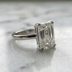 GIA Certified 4.00 Carat Emerald Cut VVS1 Clarity Diamond Solitaire Ring