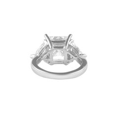 GIA Certified 4.35 Carat Princess Cut Diamond VVS2 Clarity Ring in Platinum