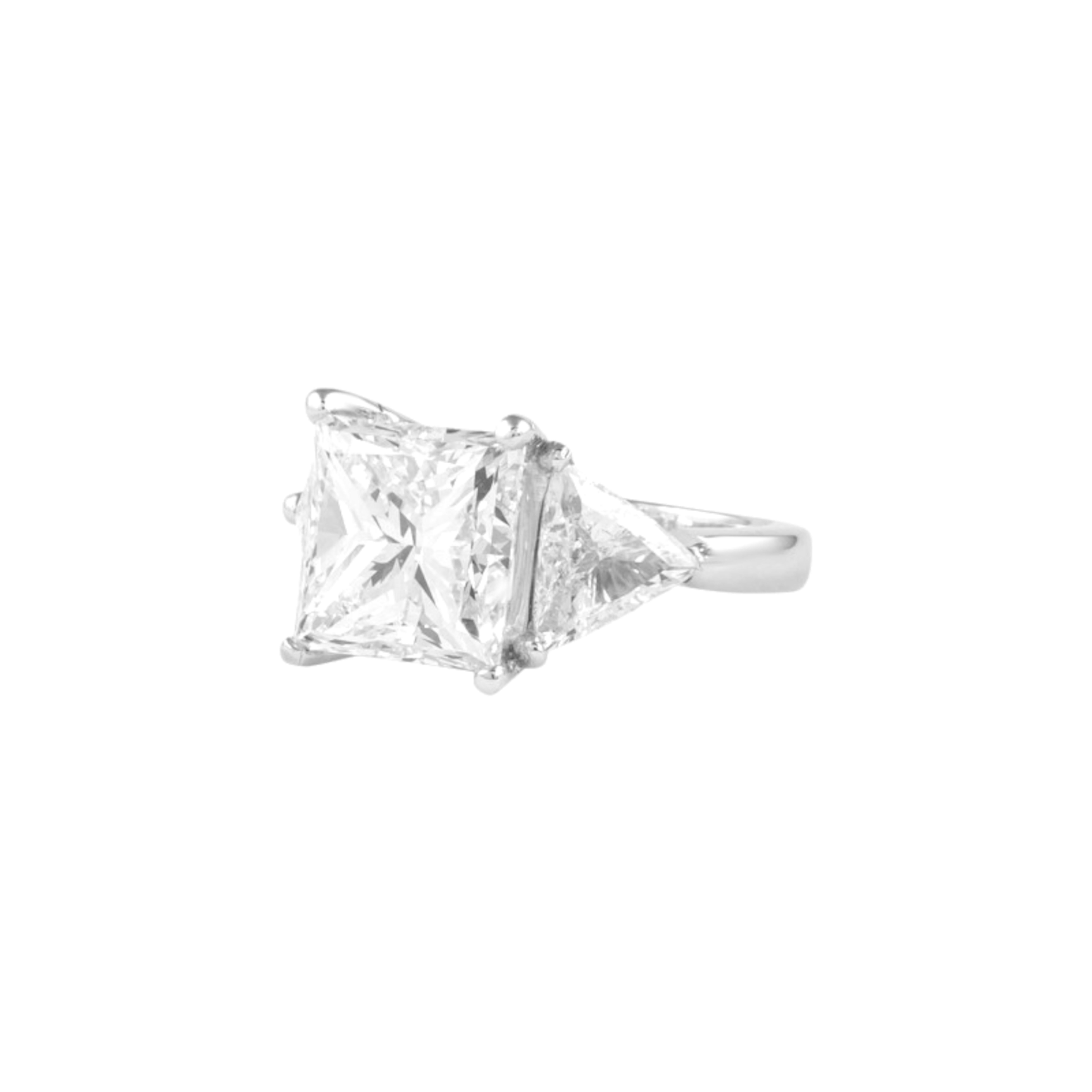 Contemporain Bague à diamant certifié GIA de 4,03 carats F/VS1 Square Modified Brilliant en vente
