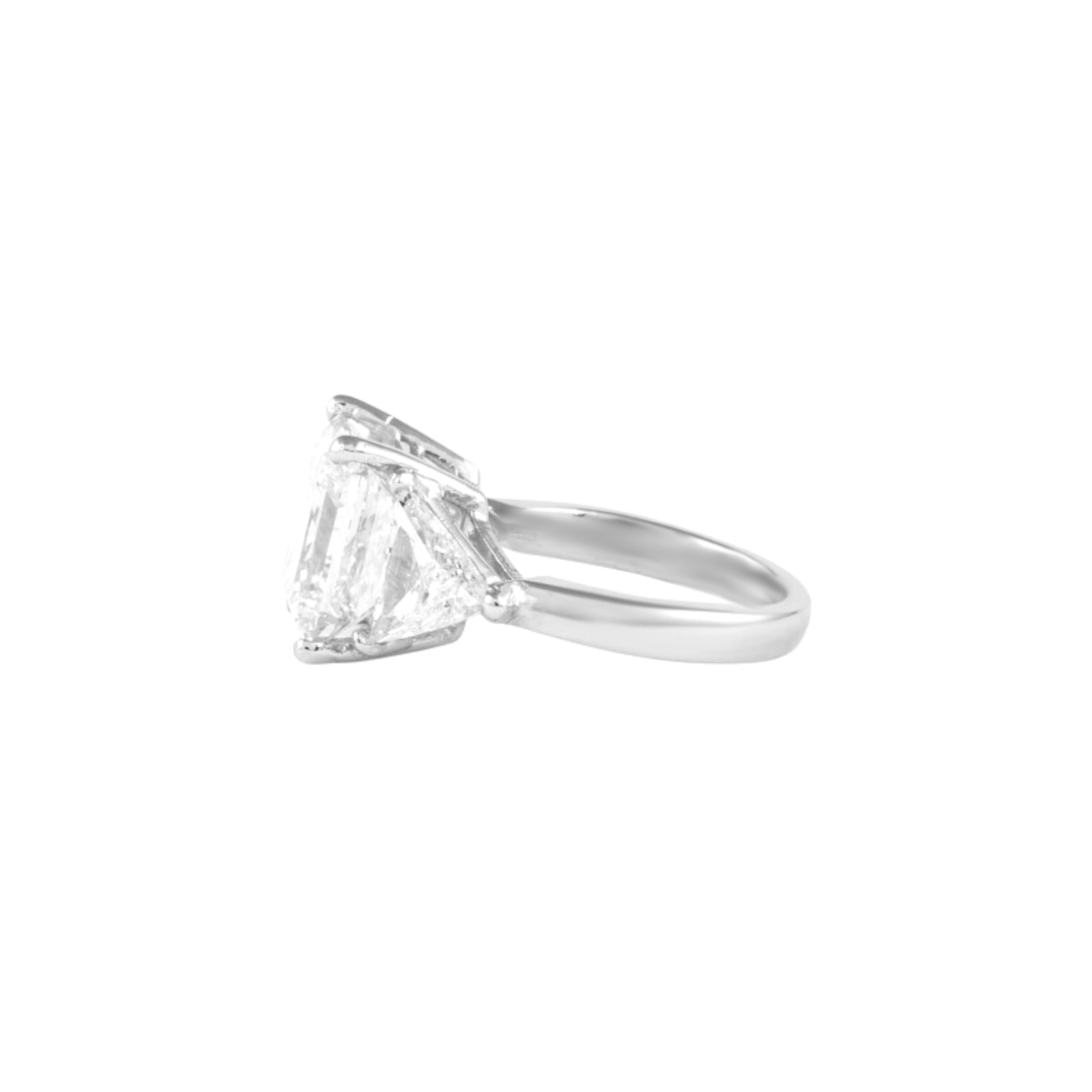 Taille princesse Bague à diamant certifié GIA de 4,03 carats F/VS1 Square Modified Brilliant en vente