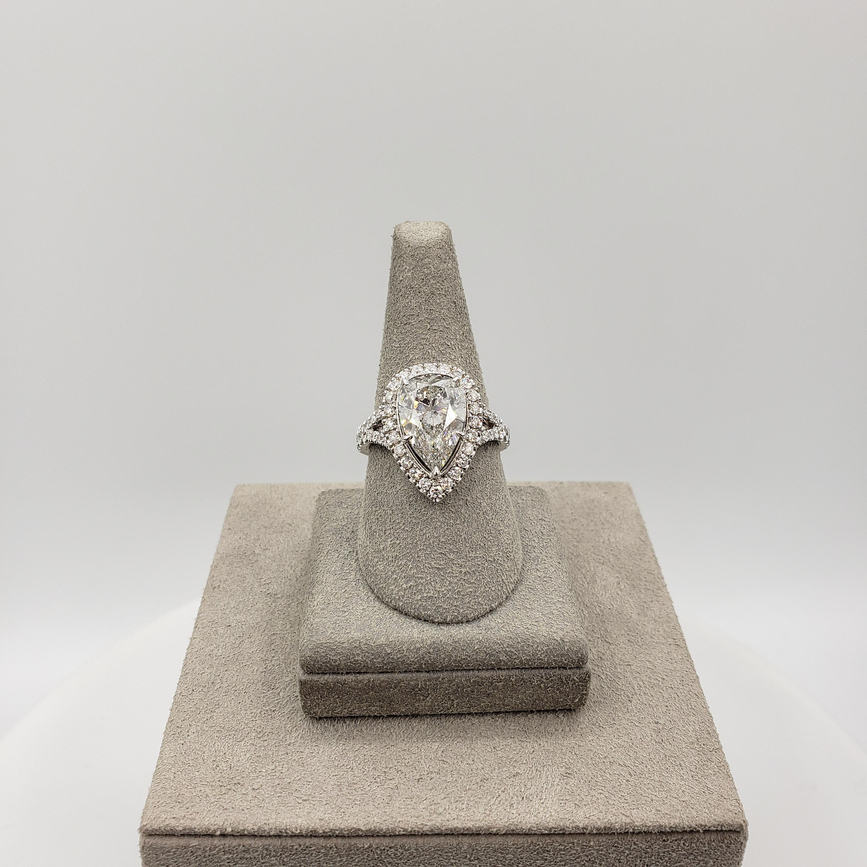 pear shaped engagement ring split shank