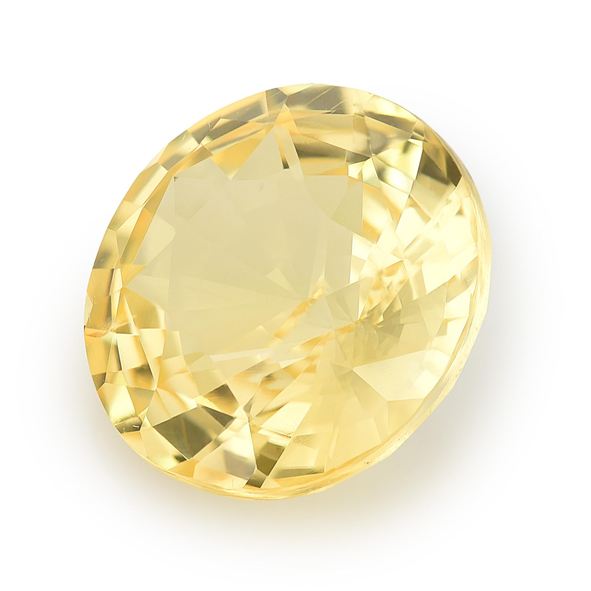 Mixed Cut GIA Certified 4.03 Carats Unheated Yellow Sapphire For Sale