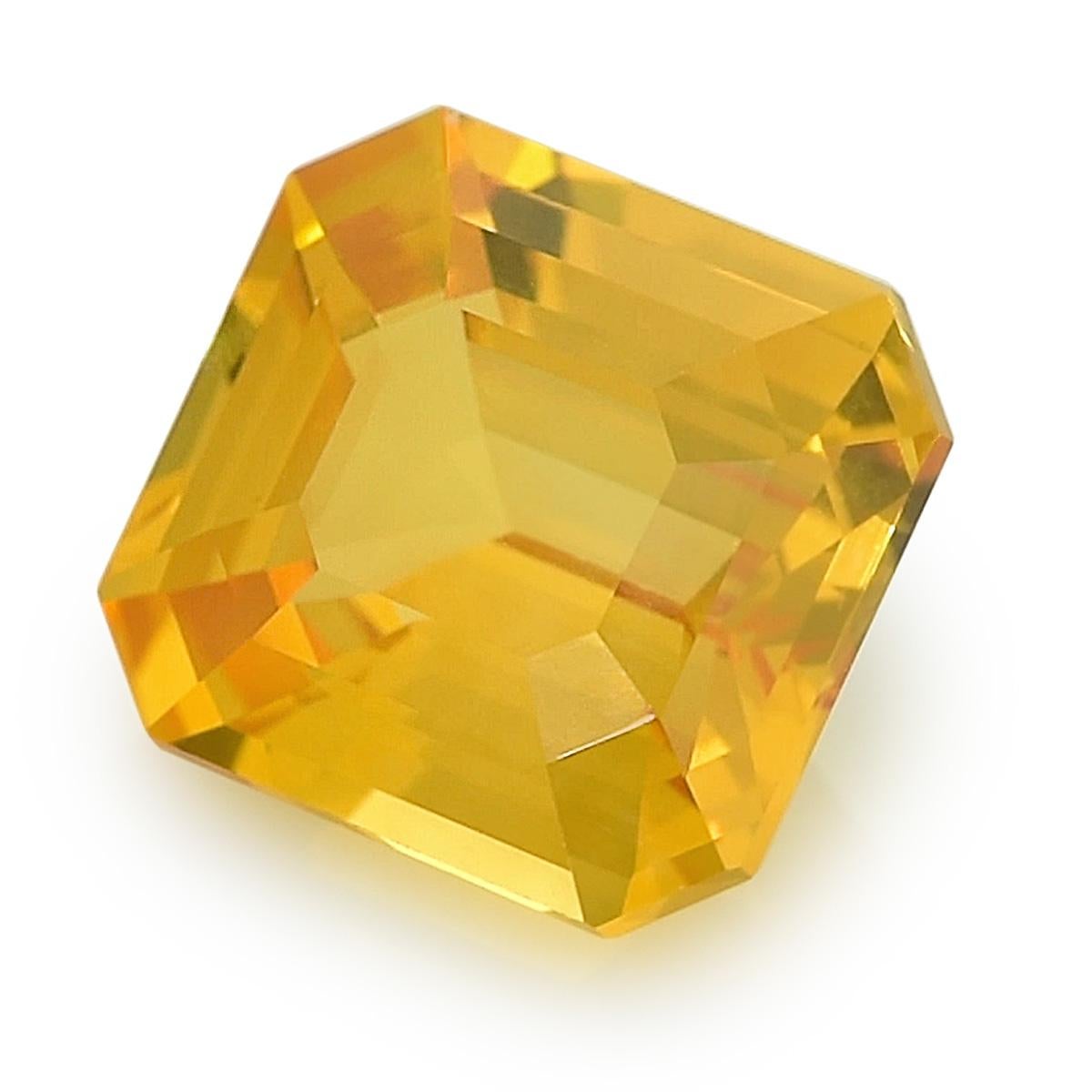 Mixed Cut GIA Certified 4.03 Carats Yellow Sapphire For Sale