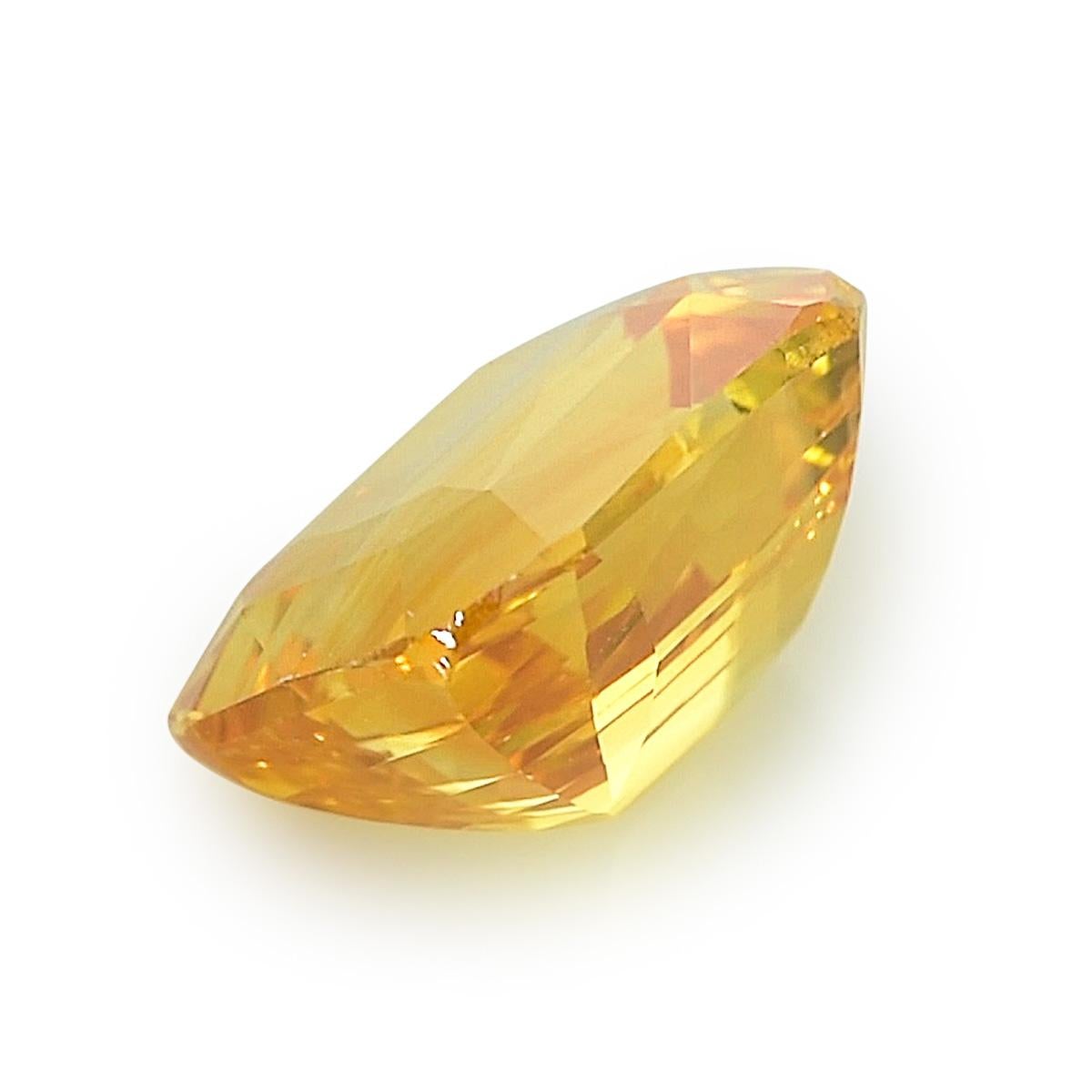 Saphir jaune certifié GIA de 4,03 carats  Neuf - En vente à Los Angeles, CA