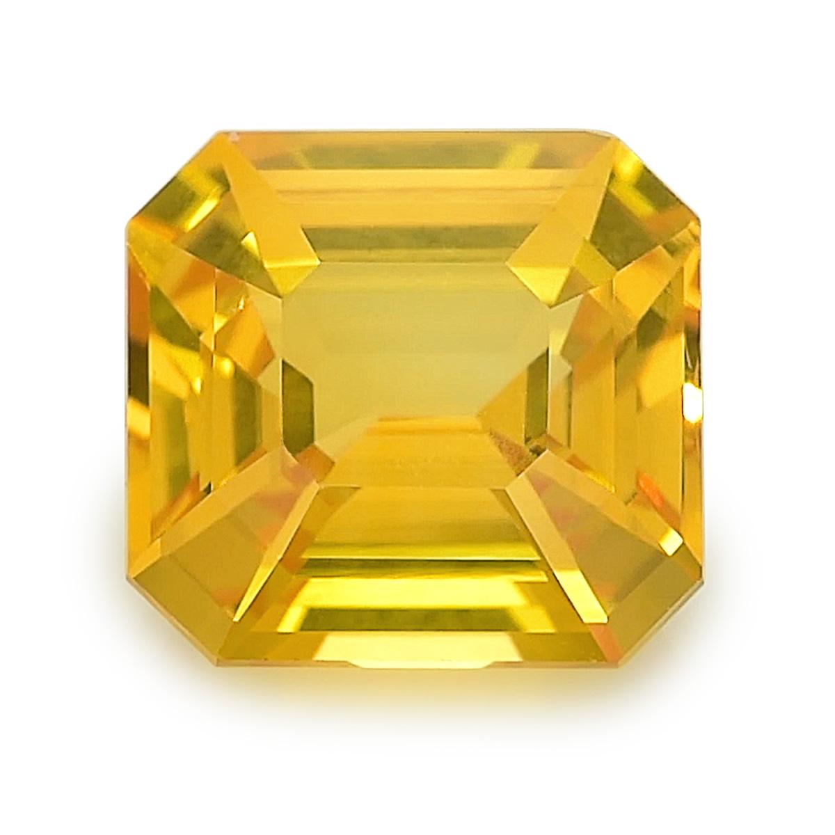 Women's or Men's GIA Certified 4.03 Carats Yellow Sapphire For Sale