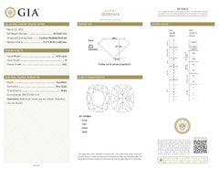 GIA Certified 4.03ct Cushion H VS2 Diamond Loose or Set in Solitaire Ring