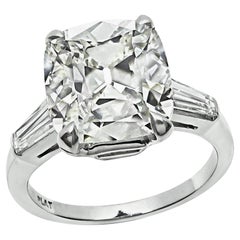 GIA Certified 4.03ct Diamond Platinum Engagement Ring
