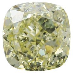 GIA Certified 4.04ct Fancy Yellow Cushion IF Loose or Set in Solitaire Ring