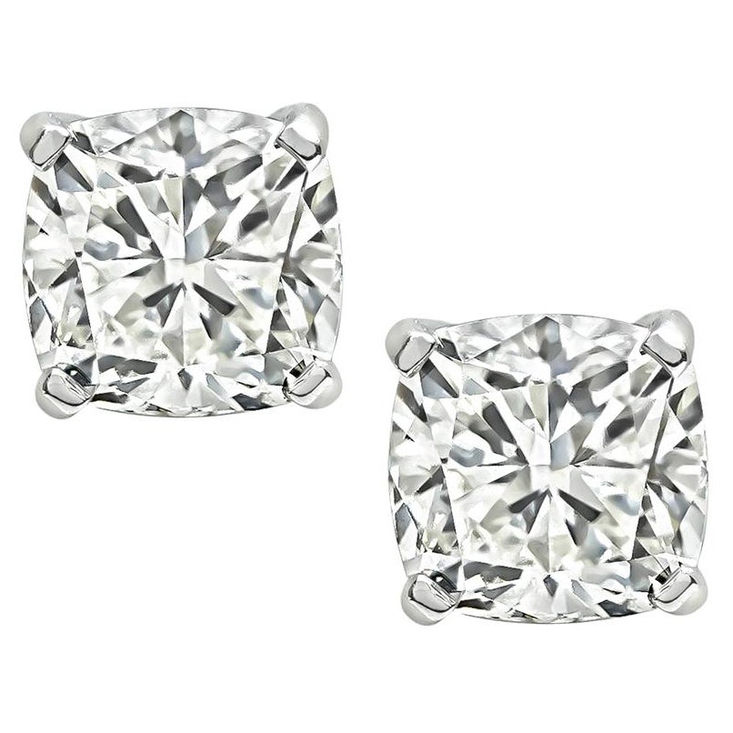 Boucles d
oreilles en diamant certifié GIA 4.04cttw