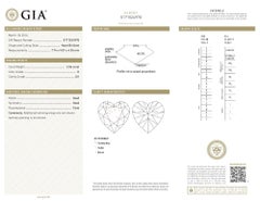 Vivid Diamonds GIA Certified 4.06 Carat Heart Shape Diamond Stud Earrings
