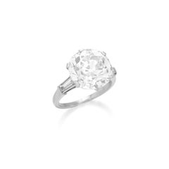Certificado GIA 4.07 Quilate Antiguo Anillo de Platino de Compromiso con Diamantes de Corte Europeo