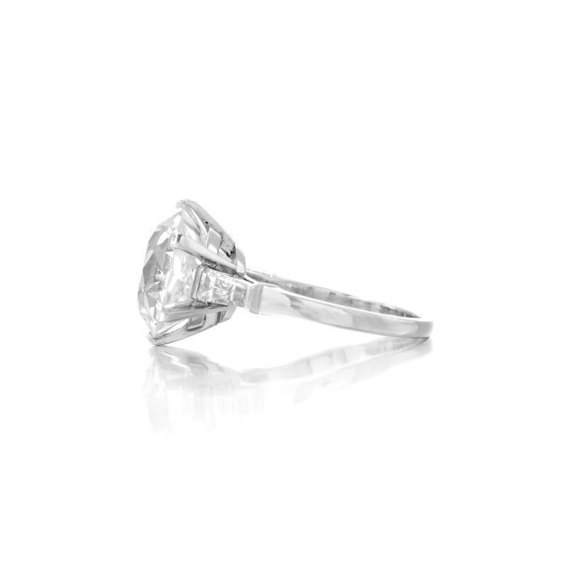 GIA-zertifizierter 4,07  Carat Old Europeana Cut Diamant Verlobungsring aus Platin (Zeitgenössisch) im Angebot