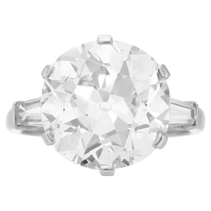 GIA-zertifizierter 4,07  Carat Old Europeana Cut Diamant Verlobungsring aus Platin im Angebot