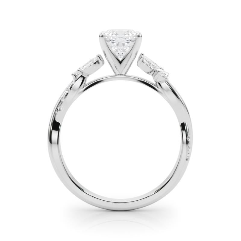 Bague en diamant certifié GIA de 4,07 ct coussin entrelacé Garden Flower Vine Neuf - En vente à New York, NY