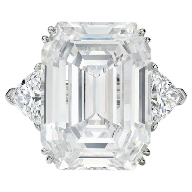 Bague en diamant certifié GIA de 4,08 carats, taille émeraude