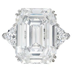 GIA Certified 4.08 Carat Emerald Cut Diamond Ring