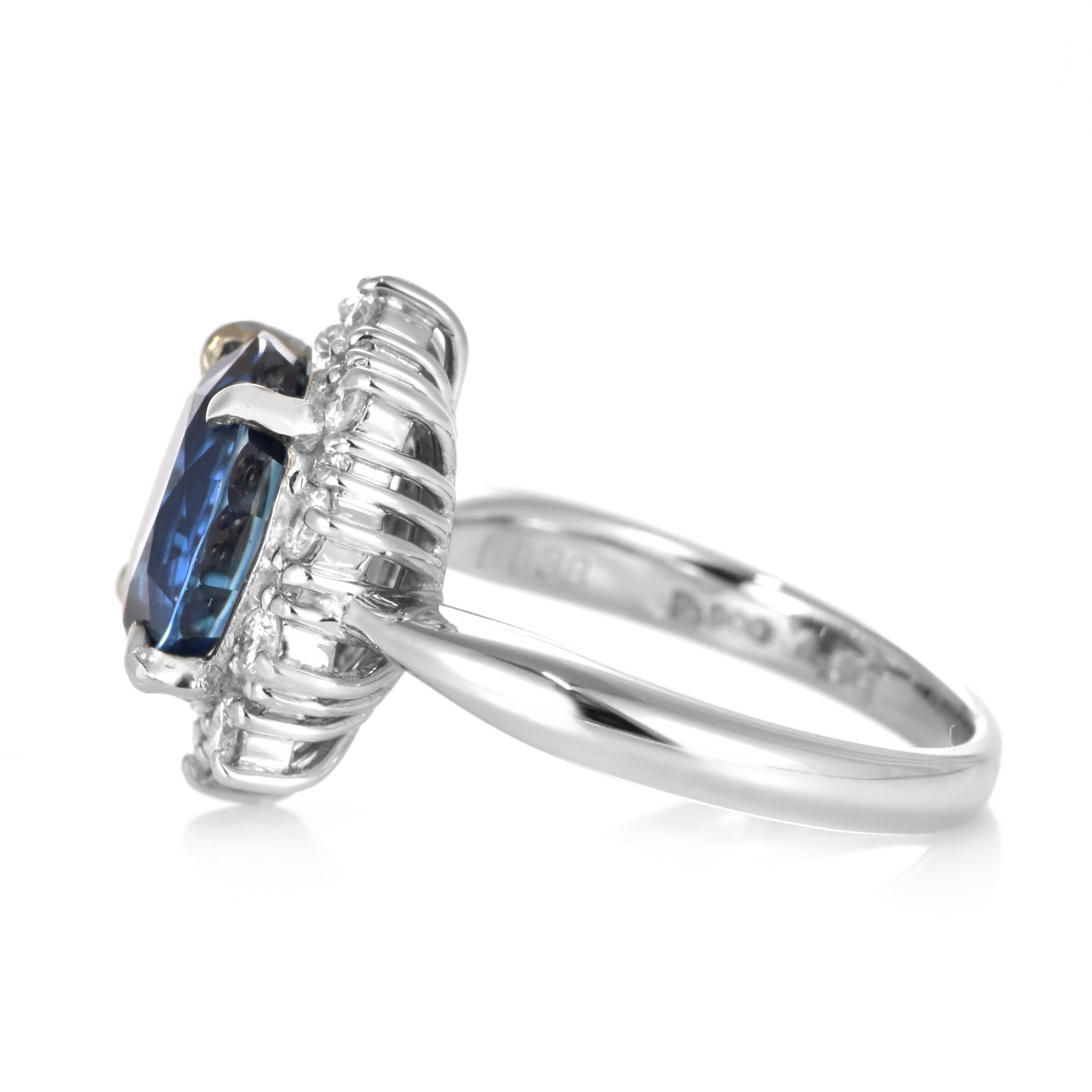 GIA zertifiziert 4,08 Karat natürlichen unbehandelten Saphir Ring in Platin gemacht im Angebot 1