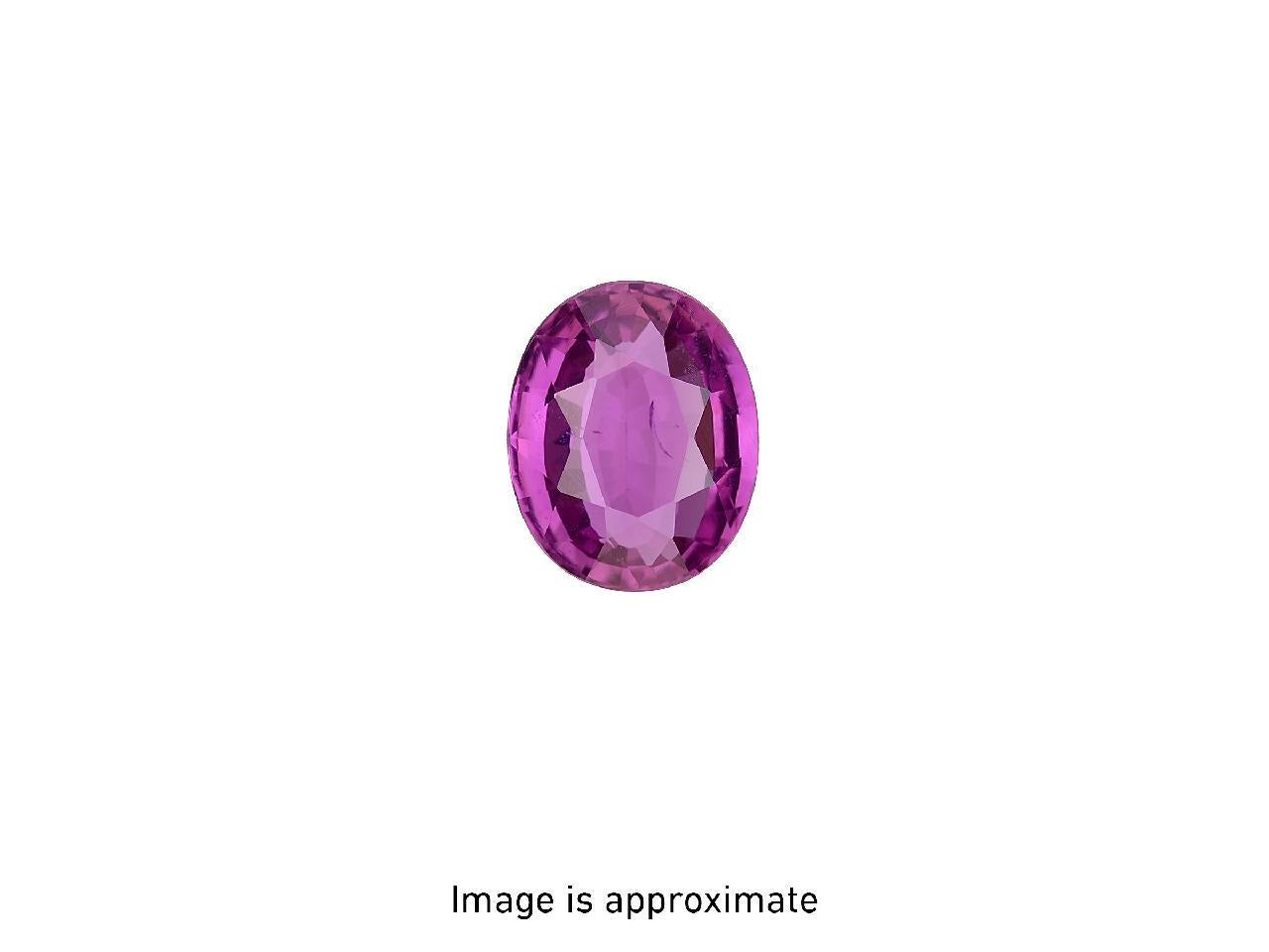 Anillo de zafiro rosa ovalado certificado por GIA de 4,09 quilates y diamante de 1,23 quilates Corte oval en venta