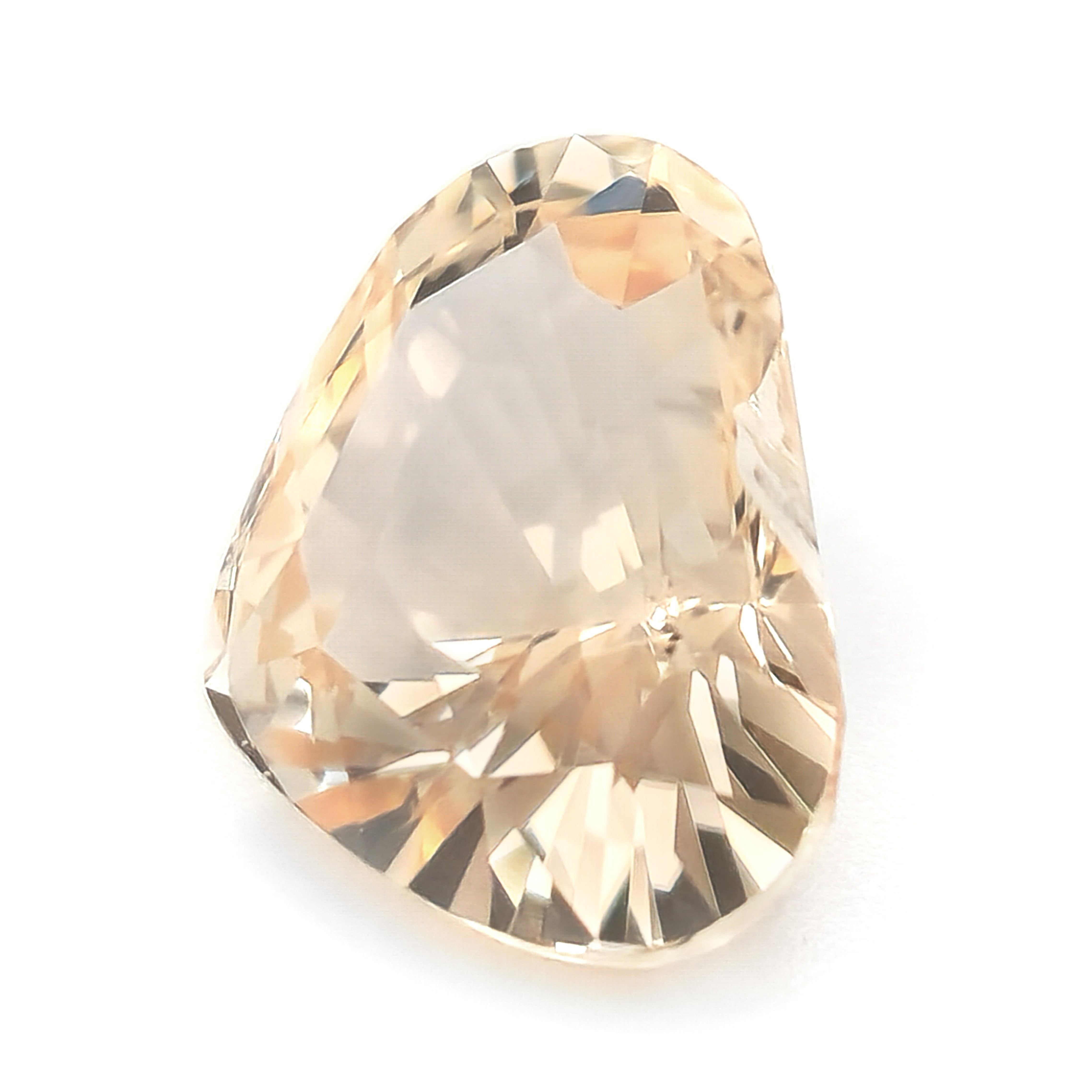 Mixed Cut GIA Certified 4.09 Carats Heated Yellow Sapphire  For Sale