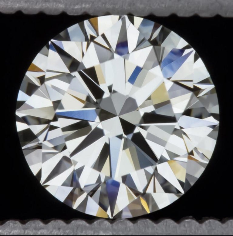 GIA Certified 4.10 Carat Triple Excellent Diamond Ideal Cut Round