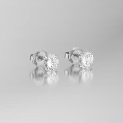 Pendientes de diamantes con certificado GIA de 4,10 quilates, redondos y brillantes, en oro blanco