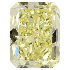 GIA Certified 4.12 Carat Fancy Yellow VS1 Radiant Cut Diamond Loose Stone (pierre libre)