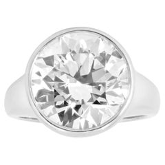 GIA Certified 4.12 Ct. Round Cut Diamond Platinum Ring