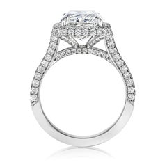 GIA Certified 4.14 Carat F VS2 Radiant Diamond Engagement Ring "Patricia"