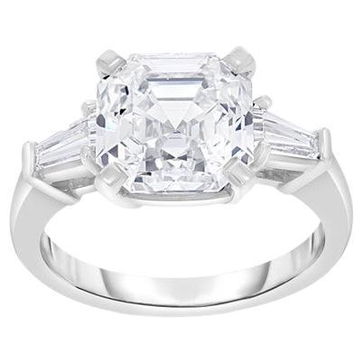 Steeped in Old World elegance, Asscher cut Diamonds just have that extra-luxe look to them. 
Square in shape with beveled edges and step-like facets within the diamond, this Asscher cut Diamond Engagement Ring is designed to be more classic in a