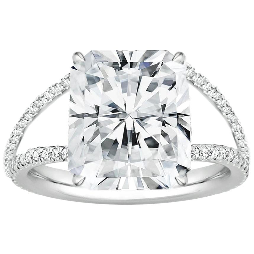 GIA Certified 4.18 Carat Radiant Cut Engagement Ring, Flawless