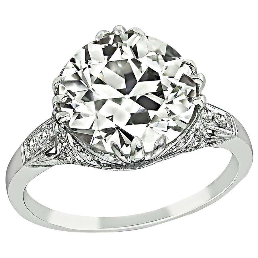 GIA Certified 4.20 Carat Diamond Engagement Ring