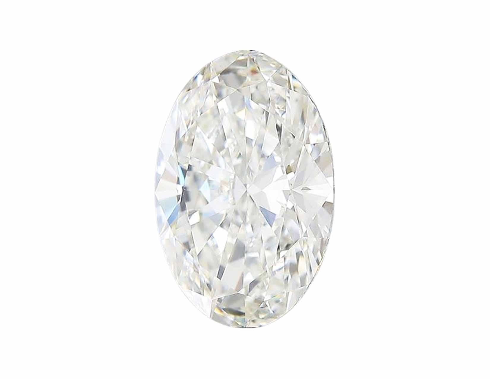 GIA Certified 4.02 Carat Oval Cut Diamond Ring with Pavé in 18K White Gold In New Condition For Sale In Chicago, IL