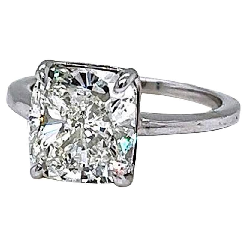4.20 Carat Diamond Solitaire Plus Platinum Ring For Sale at 1stDibs