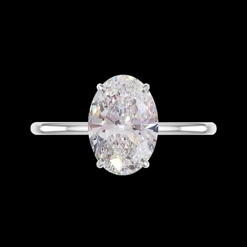 Gia certified 2 Carat Oval Brilliant Cut Diamond
Color: E
Clarity: Internally Flawless
Triple Excellent Cut and Polish


