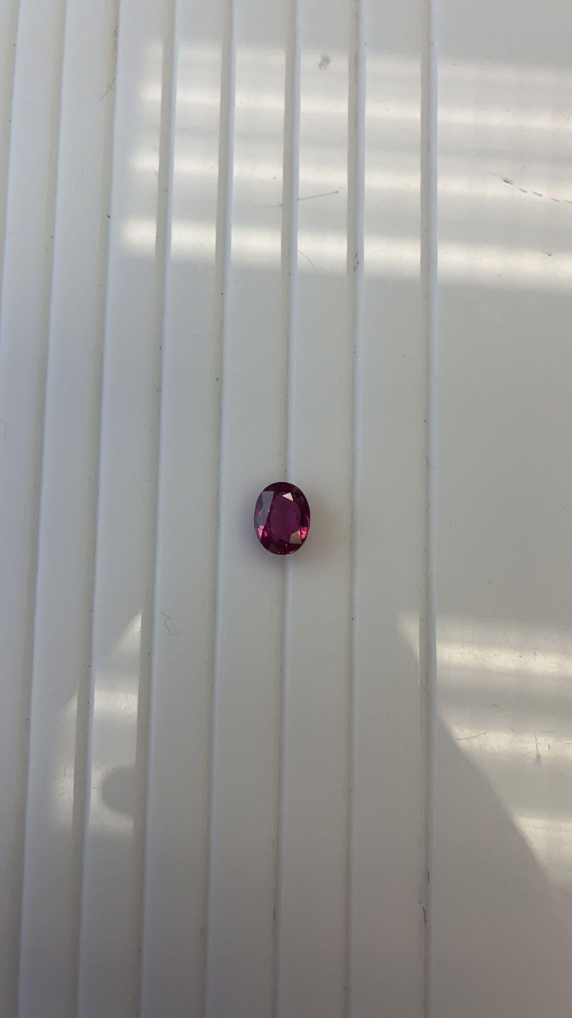 Modern GIA Certified 4.26 Carat No Heat Oval Ruby For Sale